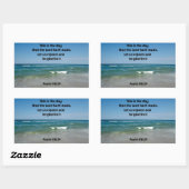 Sticker Rectangulaire Psaume 118:24 This is the day that the Lord hath (Feuille)