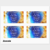 Sticker Rectangulaire Psaume 118:8 (Feuille)
