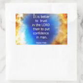 Sticker Rectangulaire Psaume 118:8 (Sac)