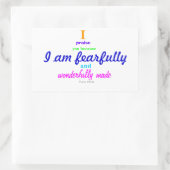 Sticker Rectangulaire Psaume 139:14 (Sticker) (Sac)