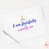 Sticker Rectangulaire Psaume 139:14 (Sticker) (Enveloppe)