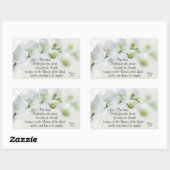 Sticker Rectangulaire Psaume 27:4 Une chose que je demande au Seigneur,  (Feuille)