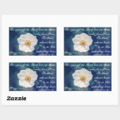 Sticker Rectangulaire Psaume 33:18 Espoir dans son amour indéfectible, É (Feuille)