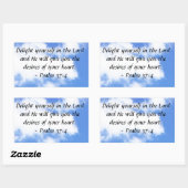 Sticker Rectangulaire Psaume 37:4 (Feuille)