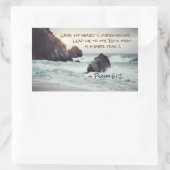 Sticker Rectangulaire Psaume 61:2 Lead me to the Rock that is Higher (Sac)