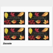 Sticker Rectangulaire Psaume 95:2 En sa présence avec Thanksgiving (Feuille)