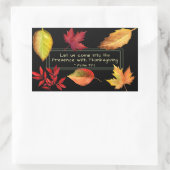 Sticker Rectangulaire Psaume 95:2 En sa présence avec Thanksgiving (Sac)