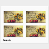 Sticker Rectangulaire Psaume 95:2 En sa présence avec Thanksgiving (Feuille)