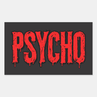 Sticker Rectangulaire Psycho – Sang Rouge Épouvantable Horreur Grunge