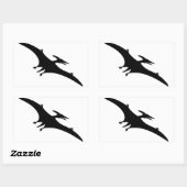 Sticker Rectangulaire Ptéodactyle Dinosaure (Feuille)