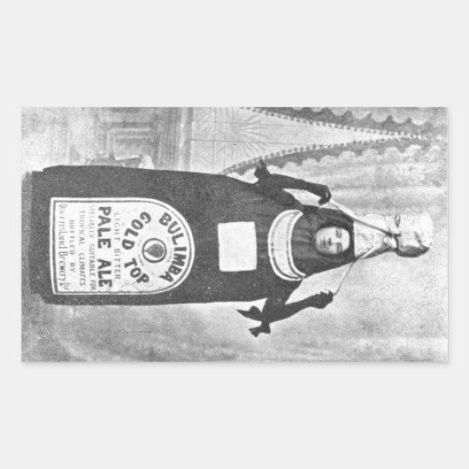 Sticker Rectangulaire Publicité Anthropomorphe Vintage (Devant)