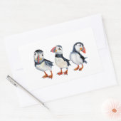 Sticker Rectangulaire Puffins (Enveloppe)