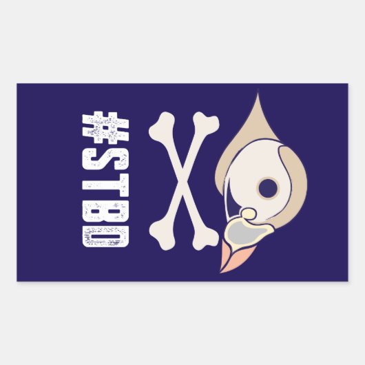 Sticker Rectangulaire Puffins de Pittsburgh #STBD (Devant)