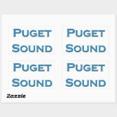 Sticker Rectangulaire Puget sound (Feuille)