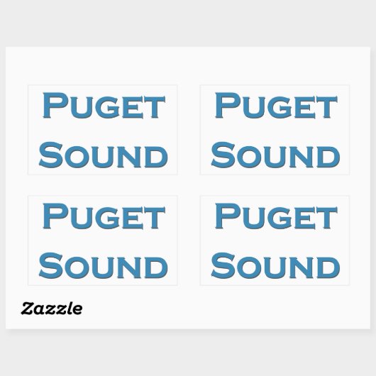 Sticker Rectangulaire Puget sound (Feuille)