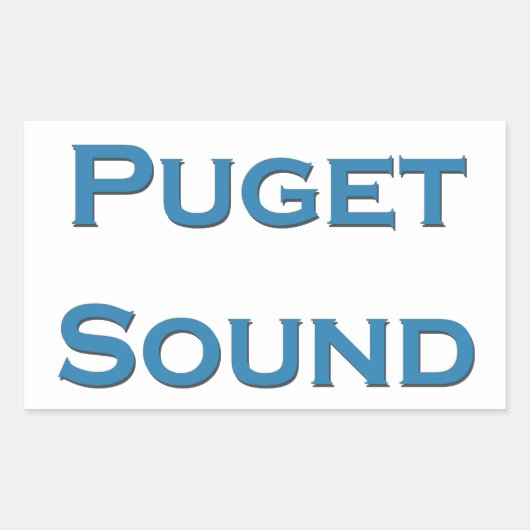Sticker Rectangulaire Puget sound (Devant)