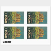 Sticker Rectangulaire Puglie (Pouilles) (Feuille)