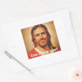 Sticker Rectangulaire Puis-Je Vous Aider ? (Enveloppe)