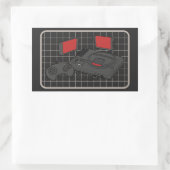 Sticker Rectangulaire Puissance 16 Bits ! (Sac)