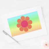Sticker Rectangulaire Puissance des fleurs des années 70 (Enveloppe)
