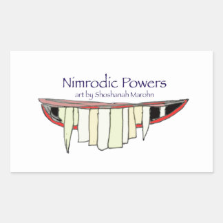 Sticker Rectangulaire Puissances nimrodiques : Art de Shoshanah Marohn f
