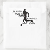 Sticker Rectangulaire Punish Your Body To Perfect Your Soul Runner (Sac)