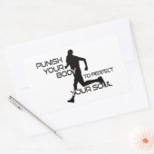 Sticker Rectangulaire Punish Your Body To Perfect Your Soul Runner (Enveloppe)