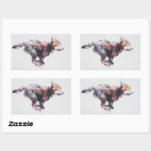 Sticker Rectangulaire Pup de loup (Feuille)