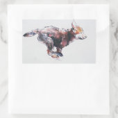 Sticker Rectangulaire Pup de loup (Sac)