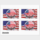 Sticker Rectangulaire Pure Américain (Feuille)