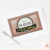 Sticker Rectangulaire Pure Fleur sauvage Customisé Jar de miel (Enveloppe)