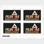 Sticker Rectangulaire Purim (Feuille)