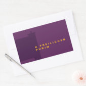 Sticker Rectangulaire Purim Megillah Silhouette Mishloach Manot (Enveloppe)