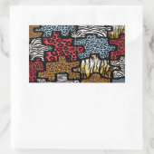 Sticker Rectangulaire Puzzle Rockabilly Impression Animale RAB (Sac)