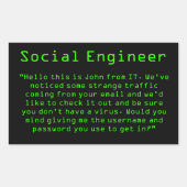 Sticker Rectangulaire Pwns "John from IT" (Devant)