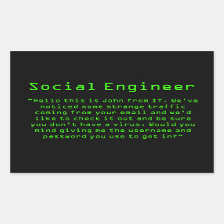 Sticker Rectangulaire Pwns "John from IT"