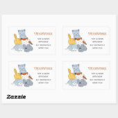 Sticker Rectangulaire Pyramide des chats - Groupe de chats, Citation de  (Feuille)