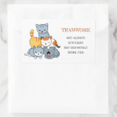 Sticker Rectangulaire Pyramide des chats - Groupe de chats, Citation de (Sac)