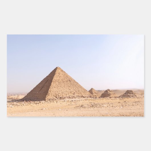 Sticker Rectangulaire Pyramides d'Égypte (Devant)