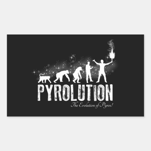 Sticker Rectangulaire Pyrolution - l'évolution de Pyros (Devant)