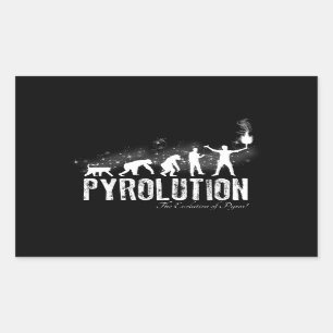 Sticker Rectangulaire Pyrolution - l'évolution de Pyros
