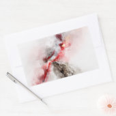 Sticker Rectangulaire Pyrrhuloxie couleur d'eau (Enveloppe)