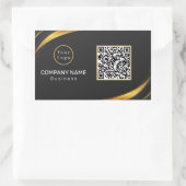 Sticker Rectangulaire QR Code Business Logo Moderne (Sac)