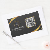 Sticker Rectangulaire QR Code Business Logo Moderne (Enveloppe)
