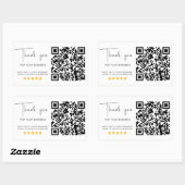 Sticker Rectangulaire QR Code Business Review 5 Star Review Moderne (Feuille)