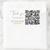 Sticker Rectangulaire QR Code Business Review 5 Star Review Moderne (Sac)