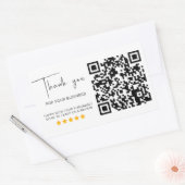 Sticker Rectangulaire QR Code Business Review 5 Star Review Moderne (Enveloppe)