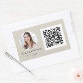 Sticker Rectangulaire QR Code Professional Photo Tan Carte de visite (Enveloppe)