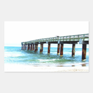 Sticker Rectangulaire Quai de pêche St. Augustine