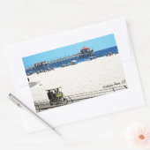 Sticker Rectangulaire Quai Huntington Beach (Enveloppe)
